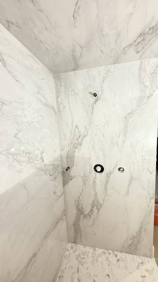 Slab walls wrapped floor to ceiling